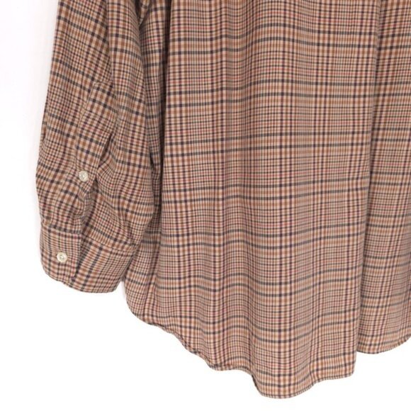 RALPH LAUREN Men's Shirt BLAKE Size XL Plaid Brown Cotton Check Button Down LS - Picture 8 of 9